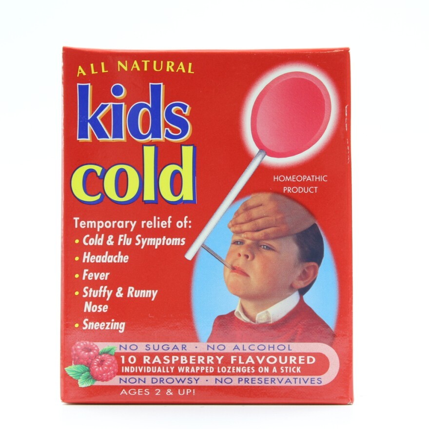 All Natural 儿童感冒棒棒糖 覆盆子味 10支/盒