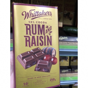 惠特克Whittakers Rum and raisin 葡萄干朗姆酒巧克力